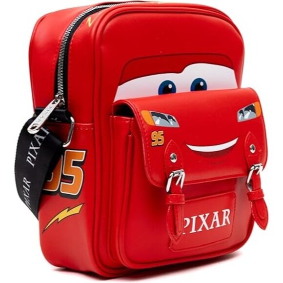 Disney Pixar Cars Lightning McQueen Red Crossbody Bag NWT - Picture 2 of 9
